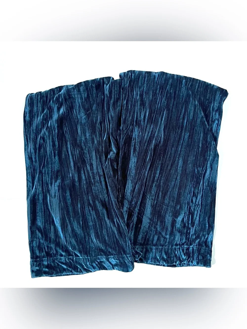 Free People Women’s Runaway Crushed Velvet Wide Leg Pants in Azul Blue (4)